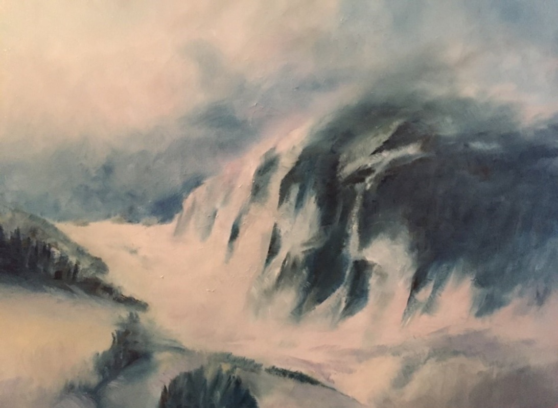 Nebel im Tal, 75 x 60 cm